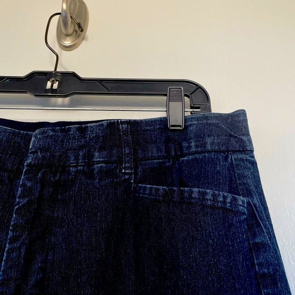 JM COLLECTION JEANS 12 STRAIGHT DRK WASH 5 POCKET FLAT FRONT STRETCH EXCELLENT - Picture 5 of 9